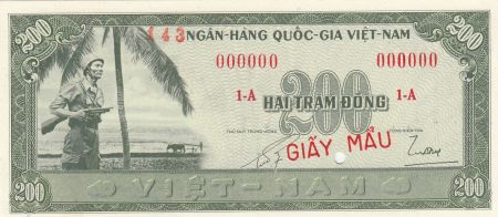 Vietnam du Sud 200 Dong Soldat - 1955 - Spécimen