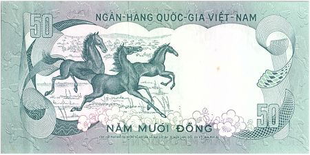 Vietnam du Sud 50 Dong, Palais de l\'indépendance - Chevaux - 1972 - P.30 - A1