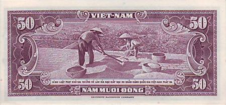 Vietnam du Sud 50 Dong Garçon, buffle - 1956