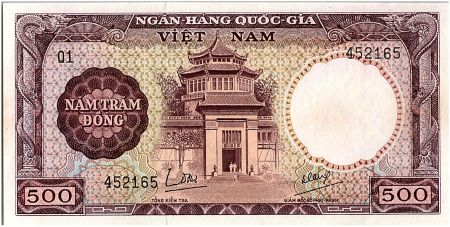 Vietnam du Sud 500 Dong, Musée de Saigon -  1964 - P.22