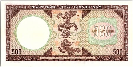 Vietnam du Sud 500 Dong, Musée de Saigon -  1964 - P.22