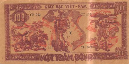 Vietnam VIETNAM, HO CHI MINH - 100 DONG 1948