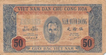 Vietnam VIETNAM, HO CHI MINH - 50 DONG 1947
