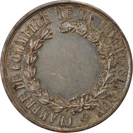 VILLE DE LA ROCHE-SUR-YON - MÉDAILLE CUIVRE ARGENTÉ Poinçon Corne (après 1879)