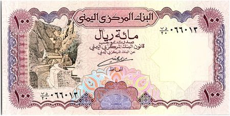 Yémen (République Arabe) 100 Rials, Ponceau - Ville de Sanaa - 1993 - P.28