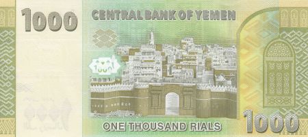 Yémen (République Arabe) 1000 Rials Palais - Cité ancienne 2017 (2018) - Neuf
