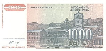 Yougoslavie 1000 Dinara Petar II Petrovic Njegos