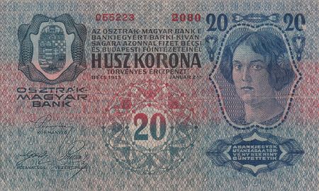 Yougoslavie 20 Kronen - Portrait de femme - Timbre - P.7