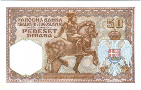 Yougoslavie 50 Dinara Alexandre I - 01-12-1931 Série M.0978