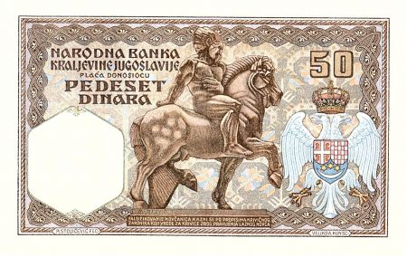 Yougoslavie 50 Dinara Alexandre I - 1931
