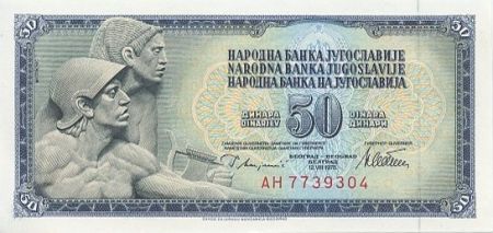 Yougoslavie 50 Dinara Relief de Mestrovic