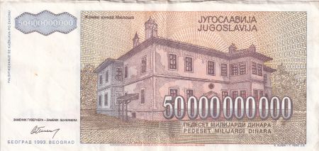 Yougoslavie 500 Milliards de Dinara - Prince Milan Obrenovich - Séries variées - 1993 - P.136