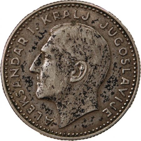 Yougoslavie YOUGOSLAVIE  ALEXANDRE Ier - 10 DINARS ARGENT 1931 LONDRES