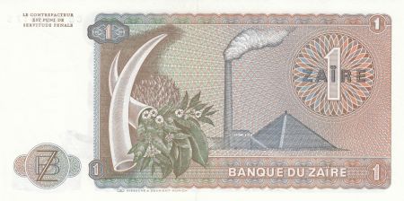 Zaïre 1 Zaire 1981 - Pdt Mobutu, Usine, défenses d\'éléphant