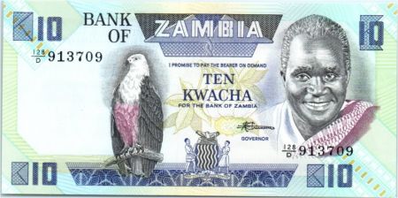 Zambie 10 Kwacha Pres K. Kaunda - récolte- 1988