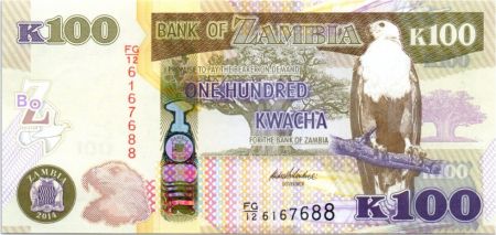 Zambie 100 Kwacha Aigle - Buffle - 2014