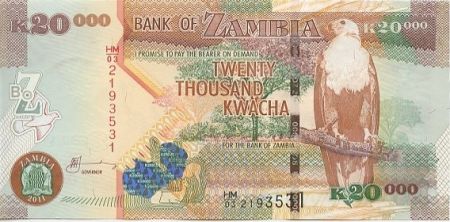 Zambie 20000 Kwacha Aigle