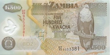 Zambie 500 Kwacha Aigle - Coton 2011