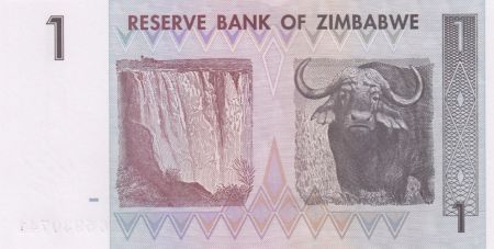 Zimbabwe 1 Dollar Buffle - Cascade - 2008