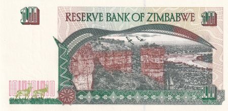 Zimbabwe 10 Dollars  - Chiremba, Paysage - 1997
