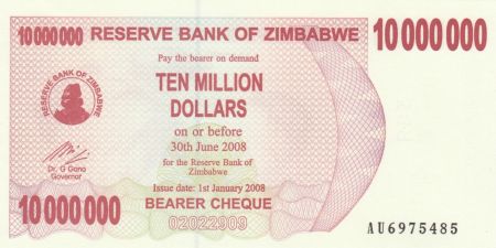 Zimbabwe 10 Million de $, Barrage, poisson tigre - 2008