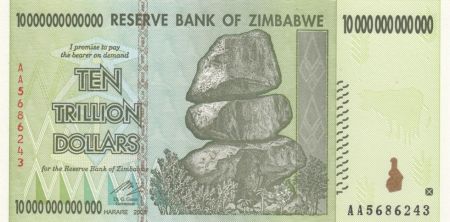 Zimbabwe 10000 Millard de $, Chiremba - 2008
