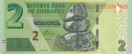 Zimbabwe 2 Dollars - Chiremba - 2019 - Série AJ - P.NEW