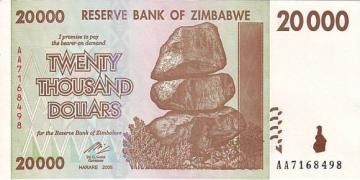 Zimbabwe 20000 Dollar Chiremba - Cascade