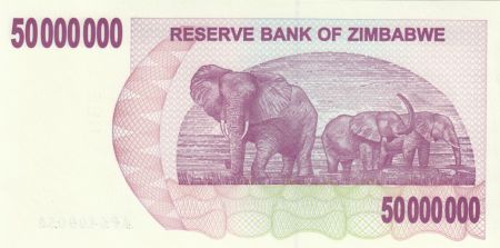 Zimbabwe 50 Million de $, Eléphants - 2008