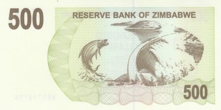 Zimbabwe 500 Dollar Barrage, poisson tigre - 2006