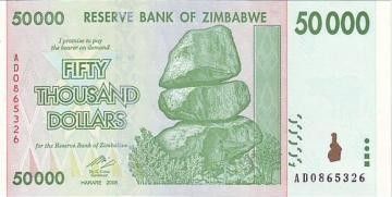 Zimbabwe 50000 Dollar Chiremba - Travailleur